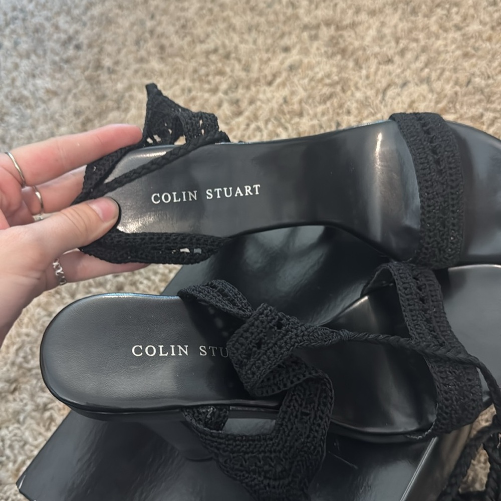 Vintage Colin Stuart Black Lace-Up Heels - Picture 6 of 8